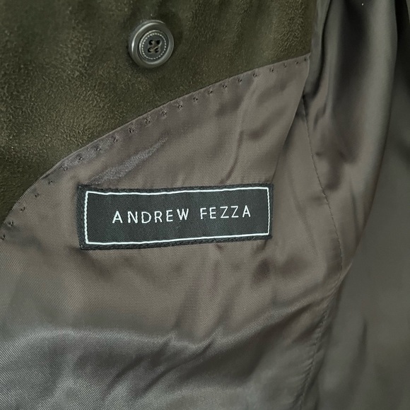 Brown faux suede Andrew Fezza sport coat blazer - Picture 4 of 4